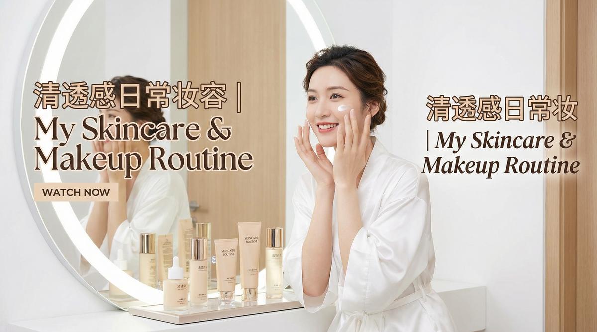 糖心Vlog-糖心Vlog美妆教程视频：日常清透妆容全流程演示